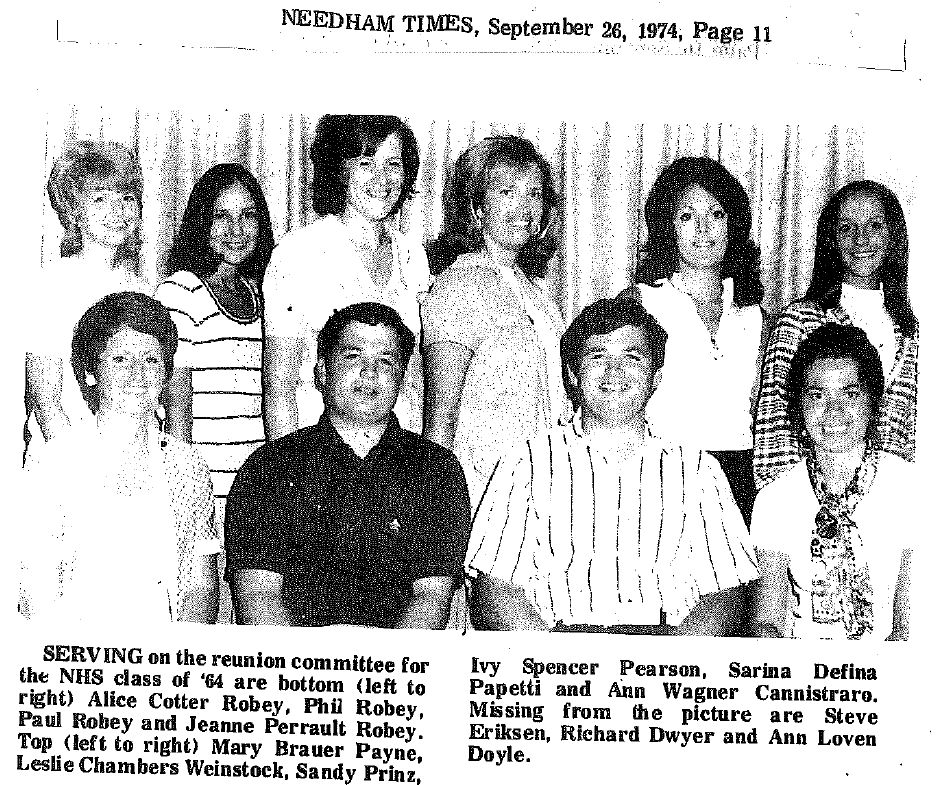 Reunion Committee in 1974