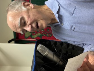 Fred Brack at Microphone, 2024