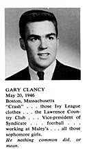 Gary Clancy's Yearbook Entry