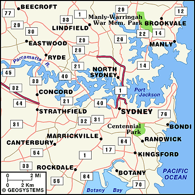 Map of Sydney