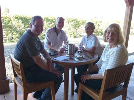 Our tasting table with our friends, the Glasses