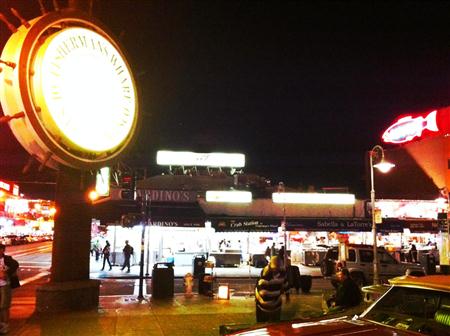 Fisherman's wharf at night