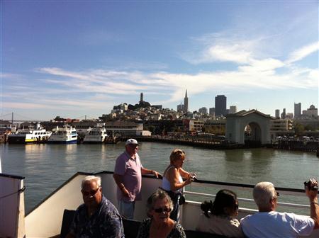 View of the waterfront from a boat