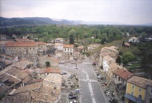 View of Viviers from the hill.