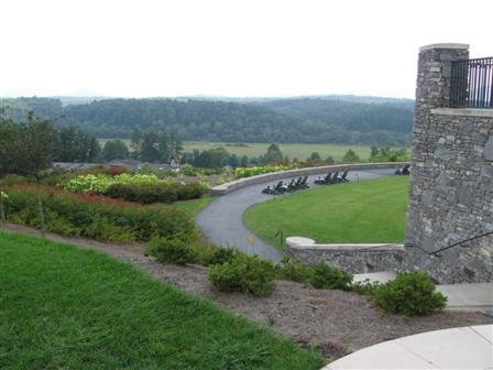 View going down the stairway to the rear