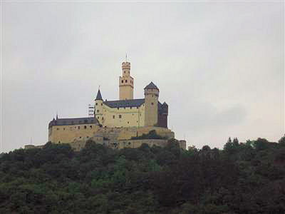 The castle Marksburg above Braubach, the only fully preserved midievil castle on the Rhine