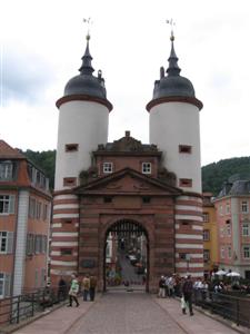 Gates at a bridge crossing the river