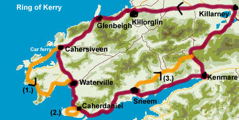 Ring of Kerry Map