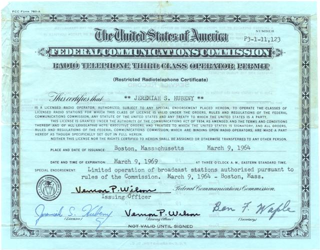 3rd class FCC license